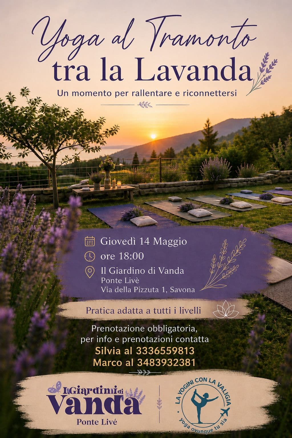 Sunset Yoga Among the Lavender